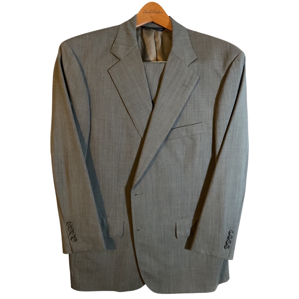 Brooks Brothers Men's Classic Gray Suit Jacket‎ & Trousers Set Business Formal